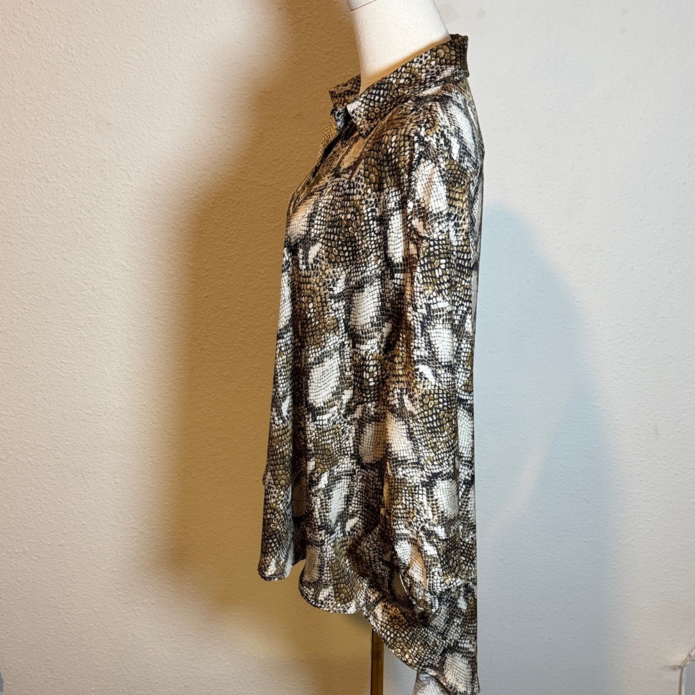 Alembika Python Print Button Blouse Very Oversize… - image 4